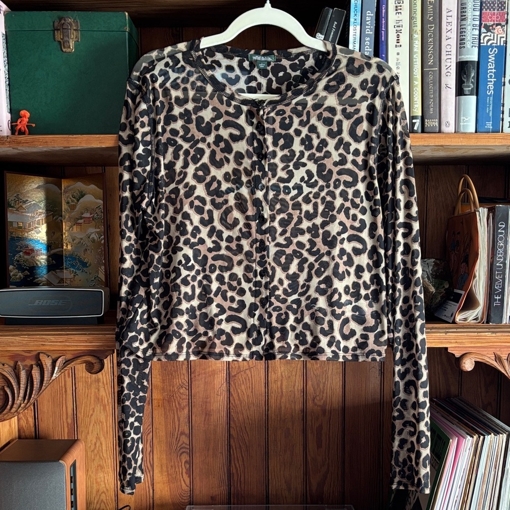 Sheer Leopard Top L